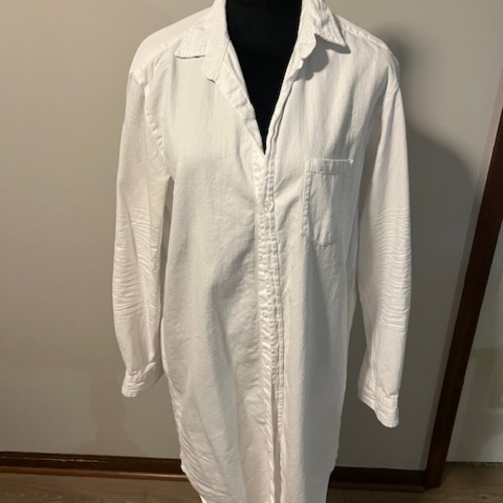 Mary Classic Shirtdress famous denim White
